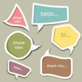 Speech bubble cut paper design template vector. Royalty Free Stock Photo