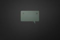 Speech bubble 3d rendering model with blank space and quotes. Direct speech, quotation