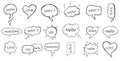 Speech bubble doodle. Royalty Free Stock Photo