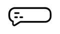 Speech Bubble with Dots Outline Icon for Thinking or Loading, vector design Generative AI Royalty Free Stock Photo