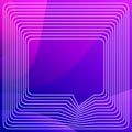 Speech bubble dynamic white line on abstract fluid colors gradient background