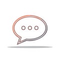 Speech bubble with ellipsis icon signifying communication message thinking or waiting Royalty Free Stock Photo