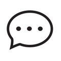 Speech bubble with ellipsis icon vector sign and symbol isolated