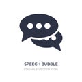 speech bubble with ellipsis icon on white background. Simple element illustration from Shapes concept