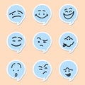 Speech bubble emoticon Royalty Free Stock Photo