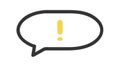 Speech Bubble with Exclamation Mark, Important Message Vector Icon Generative AI Royalty Free Stock Photo
