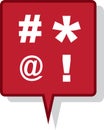 Speech Bubble Expletives Royalty Free Stock Photo
