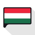 Speech Bubble flag of Hungary. The symbol of Independence Day, a souvenir, a button language, an icon