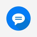 Speech bubble flat style vector icon. Chat icon. Royalty Free Stock Photo