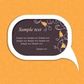 Speech bubble with floral elements