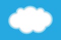 cloud, speech bubble frame cloud shape, balloon talk, dialogue chat sticker, speech bubble frame for background Royalty Free Stock Photo