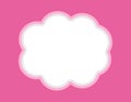 cloud, speech bubble frame cloud shape, balloon talk, dialogue chat sticker, speech bubble frame for background Royalty Free Stock Photo