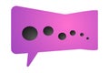 Speech bubble with gradient. Conversations, discussions and help. Cartoon shape of bubble with message. Royalty Free Stock Photo