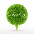 Speech bubble of green leaves