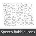 Speech Bubble hand drawn Royalty Free Stock Photo