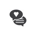 Speech bubble with heart icon vector Royalty Free Stock Photo