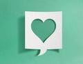 Speech bubble with hearth symbol Royalty Free Stock Photo