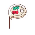 Speech Bubble With Hohoho Text of Christmas Royalty Free Stock Photo