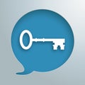 Speech Bubble Hole Key Royalty Free Stock Photo