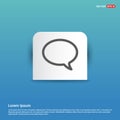 Speech bubble icon - Blue Sticker button Royalty Free Stock Photo