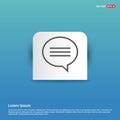 Speech bubble icon - Blue Sticker button Royalty Free Stock Photo