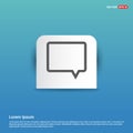 Speech bubble icon - Blue Sticker button Royalty Free Stock Photo