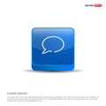 Speech bubble icon - 3d Blue Button Royalty Free Stock Photo