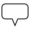 Speech bubble icon for dialogue communication and messaging simple design Royalty Free Stock Photo