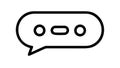 Speech bubble icon with dots representing typing or message indicator , vector design Generative AI Royalty Free Stock Photo