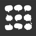 Speech bubble icon.Nine of set web vector icons. Royalty Free Stock Photo