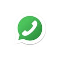 Speech bubble icon with phone tube. Phone icon. Design element i Royalty Free Stock Photo