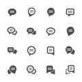 Speech bubble icon set