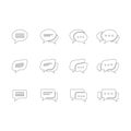 Speech bubble icon set Royalty Free Stock Photo