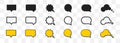 Speech bubble icon set. Talk bubble. Cloud speech bubble collection. Vector illustration Royalty Free Stock Photo