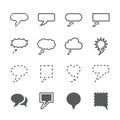 Speech bubble icon set Royalty Free Stock Photo