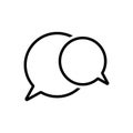 Black line icon for Speech Bubble, talk and oration Royalty Free Stock Photo