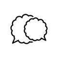 Black line icon for Speech Bubble, talk and oration Royalty Free Stock Photo