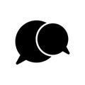 Black solid icon for Speech Bubble, talk and bubble Royalty Free Stock Photo