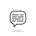 Speech Bubble Icon with Text Lines Royalty Free Stock Photo