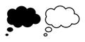 Speech bubble icon. Thinking icon. Vector illustration.