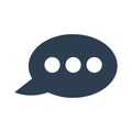 Speech Bubble icon on white background. Royalty Free Stock Photo