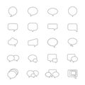 Speech Bubble Icons Line Set Of Vector Illustration