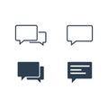 Speech bubble icons on white background. Vector illustration.