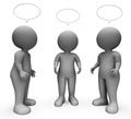 Speech Bubble Indicates Copy Space And Characters 3d Rendering Royalty Free Stock Photo