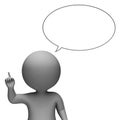 Speech Bubble Indicates Copy Space And Communicate 3d Rendering Royalty Free Stock Photo