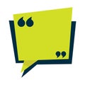 Speech bubble isolated icon, quotation mark, inverted comas