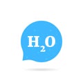 Speech bubble like h2o water logo Royalty Free Stock Photo