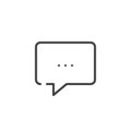 Speech bubble line icon