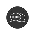 Speech bubble line icon. Vector illustration flat Royalty Free Stock Photo