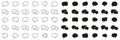 Speech Bubble Line and Solid Icon Set. Collection of Chat, Dialogue, and Message Bubbles for Communication, Discussion